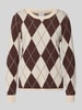 VILA Strickpullover aus Viskose-Mix Modell 'TIF' Dunkelbraun
