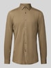 HUGO Slim fit zakelijk overhemd met kentkraag, model 'KENNO' Beige