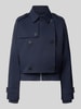 monari Korte trenchcoat met mouwriempjes Marineblauw