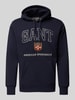 Gant Hoodie mit Label-Print Marine