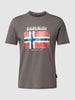 Napapijri T-Shirt mit Logo-Print Modell 'GUIRO' Anthrazit