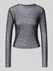 Noisy May Longsleeve mit Rundhalsausschnitt Modell 'STAR FOIL' Black
