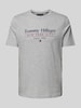 Tommy Hilfiger T-Shirt mit Label-Print Hellgrau