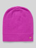 Fraas Kasjmier muts met labelapplicatie Felroze