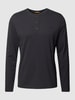 camel active Longsleeve mit kurzer Knopfleiste Anthrazit