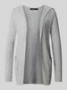 VERO MODA Regular Fit Cardigan mit Kapuze Modell 'DOFFY' Hellgrau Melange