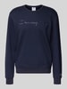 CHAMPION Sweatshirt met labelstitching en ronde hals Marineblauw