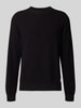 Hugo Blue Regular Fit Strickpullover aus reiner Baumwolle Modell 'SONNEE' Black