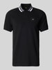 BOSS Green Regular fit poloshirt met labelbadge, model 'Paddy' Zwart