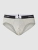Calvin Klein Underwear Slipy z detalem z logo Średnioszary melanż