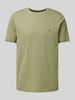 Fynch-Hatton T-Shirt mit Logo-Stitching Khaki