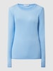 MaxMara Leisure Shirt met lange mouwen en stretch, model 'Trento' Bleu