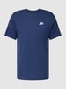 Nike T-shirt in gemêleerde look, model 'CLUB' Marineblauw