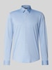 BOSS Slim fit zakelijk overhemd met structuur, model 'P-ROAN' Bleu