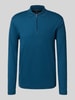 Christian Berg Men Slim Fit Poloshirt mit Reißverschluss Petrol