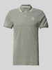 Blend Regular fit poloshirt met ribboorden, model 'NATE' Olijfgroen