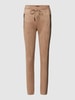 OPUS Stoffen broek met ritszakken, model 'Elvina' Beige