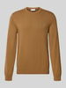 Lacoste Regular Fit Strickpullover aus Baumwoll-Mix  Camel