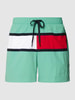 Tommy Hilfiger Regular fit zwembroek met colour-blocking-design Lichtgroen