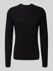 Casual Friday Strickpullover mit Rundhalsausschnitt Modell 'Kristian' Black