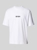 REVIEW T-Shirt mit Label-Stitching Weiss
