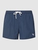 Emporio Armani Badehose mit Label-Stitching Modell 'Basic' Dunkelblau