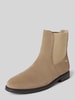 Tommy Hilfiger Chelsea boots van leer met labelapplicatie, model 'FLAG SUEDE' Beige