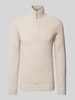 Only & Sons Gebreide pullover met opstaande kraag, model 'ETHAN' Offwhite