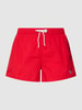 Emporio Armani Badehose mit Label-Stitching Modell 'Basic' Rot