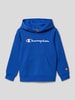 CHAMPION Hoodie met labelstitching Koningsblauw