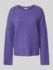 Christian Berg Woman Oversized Strickpullover mit Rundhalsausschnitt Violett