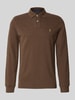 Polo Ralph Lauren Poloshirt met labelstitching Middenbruin