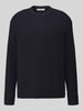 Selected Pullover mit Strukturstrick Dunkelblau