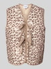 VILLA SOPHIE Regular Fit Weste aus Baumwoll-Leinen-Mix Modell 'ROMI' Beige