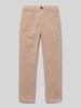 s.Oliver RED LABEL Chinosy o kroju regular fit z mieszanki bawełny model ‘PELLE’ Beżowy