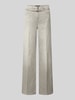 Raffaello Rossi Straight Leg Jeans mit Gürtel Modell 'Sventy B' Hellgrau