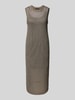 Vero Moda Sukienka midi z ażurowym wzorem model ‘OLIVIA’ Szarobrązowy