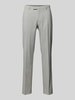 Christian Berg Men Straight leg pantalon van scheerwol met persplooien Middengrijs