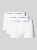 Calvin Klein Underwear Trunks aus Viskose mit Label-Bund im 3er-Pack Weiss