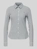 Tommy Hilfiger Slim Fit overhemdblouse van katoenmix Wit