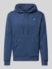 G-Star Raw Hoodie met logostitching Jeansblauw