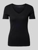 Christian Berg Woman T-Shirt mit V-Ausschnitt Black