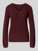 Zero Strickpullover mit V-Ausschnitt Rot