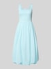 Rich & Royal Knielanges Bubble Kleid mit Karree-Ausschnitt Hellblau