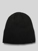 Barts Muts met labeldetail, model 'WILBERT' Zwart