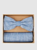 Prince Bowtie Fliege mit Einstecktuch im Set Blau