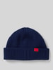 HUGO Beanie met labeldetail, model 'Xush' Blauw