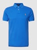 Polo Ralph Lauren Regular fit poloshirt met labelstitching Lichtblauw