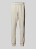 CHAMPION Regular fit sweatpants met logostitching Beige