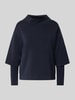 s.Oliver BLACK LABEL Loose Fit Sweatshirt aus Scuba mit überschnittenen Schultern Marine